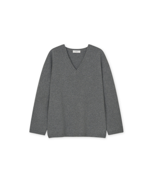 J'RIUM(ジェイリウム)の「Karen Merino Wool V-Neck Oversized Sweater in Gray(ニット/セーター・レディース・その他・OS)」の3枚目の写真