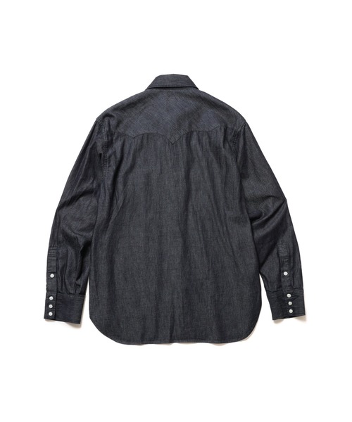 MR.OLIVE（ミスターオリーブ）の「RINSE WASH 6oz SUPER LIGHT DENIM / WESTERN SHIRTS /M261106（シャツ/ブラウス・メンズ・ブラック/インディゴブルー・MEDIUM/LARGE）」の7枚目の写真
