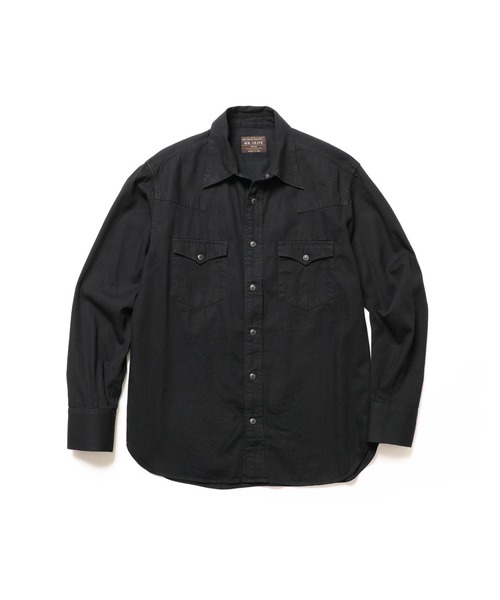 MR.OLIVE（ミスターオリーブ）の「RINSE WASH 6oz SUPER LIGHT DENIM / WESTERN SHIRTS /M261106（シャツ/ブラウス・メンズ・ブラック/インディゴブルー・MEDIUM/LARGE）」の8枚目の写真