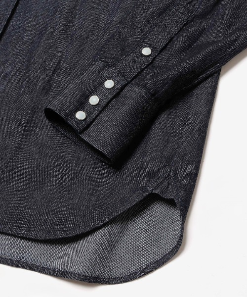 MR.OLIVE（ミスターオリーブ）の「RINSE WASH 6oz SUPER LIGHT DENIM / WESTERN SHIRTS /M261106（シャツ/ブラウス・メンズ・ブラック/インディゴブルー・MEDIUM/LARGE）」の11枚目の写真