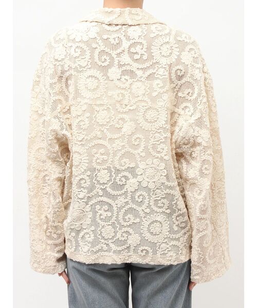 Ungrid（アングリッド）の「レーステーラードジャケット（テーラードジャケット・レディース・ブラック/アイボリー・FREE）」の6枚目の写真