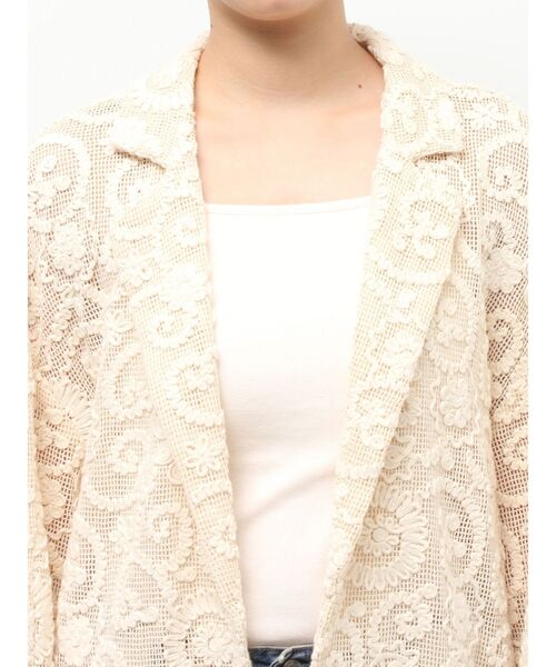 Ungrid（アングリッド）の「レーステーラードジャケット（テーラードジャケット・レディース・ブラック/アイボリー・FREE）」の7枚目の写真