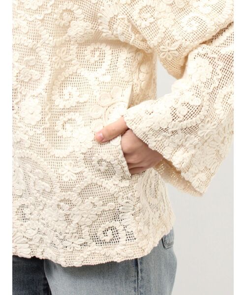 Ungrid（アングリッド）の「レーステーラードジャケット（テーラードジャケット・レディース・ブラック/アイボリー・FREE）」の9枚目の写真