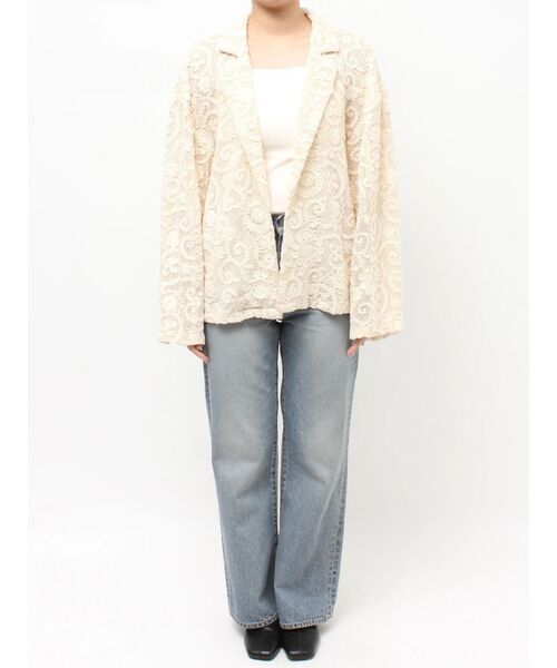 Ungrid（アングリッド）の「レーステーラードジャケット（テーラードジャケット・レディース・ブラック/アイボリー・FREE）」の13枚目の写真