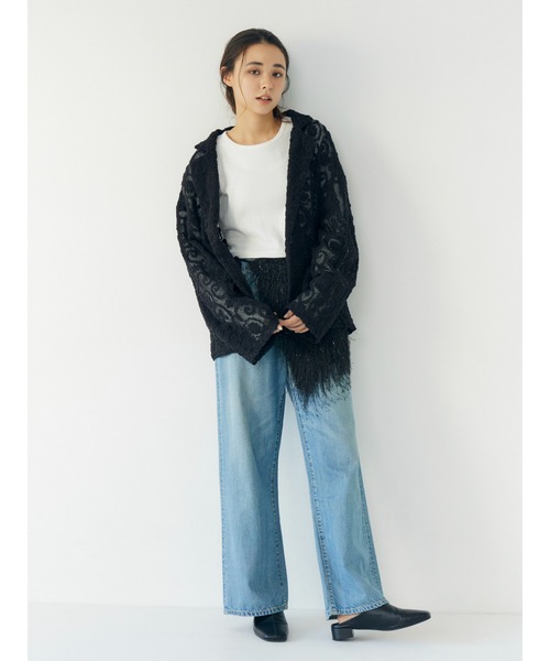 Ungrid（アングリッド）の「レーステーラードジャケット（テーラードジャケット・レディース・ブラック/アイボリー・FREE）」の20枚目の写真