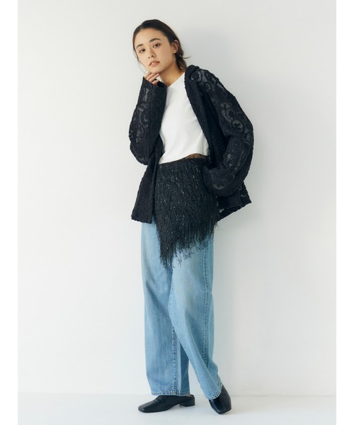 Ungrid（アングリッド）の「レーステーラードジャケット（テーラードジャケット・レディース・ブラック/アイボリー・FREE）」の21枚目の写真