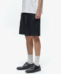 BEARDED KID（ビアーデッドキッド）の「バンディングシルエットハーフパンツブラック（その他パンツ）」