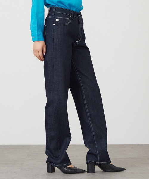 SOMETHING(サムシング)の「SOMETHING ELSA NOUVEAU STRAIGHT/ストレートデニムパンツ(デニムパンツ・レディース・インディゴブルー/ライトインディゴブルー/ブルー/ホワイト・26/28/29/31/27/30)」の8枚目の写真