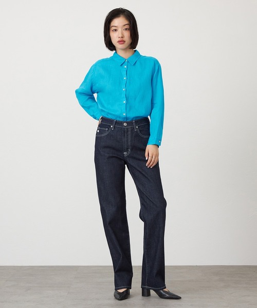 SOMETHING(サムシング)の「SOMETHING ELSA NOUVEAU STRAIGHT/ストレートデニムパンツ(デニムパンツ・レディース・インディゴブルー/ライトインディゴブルー/ブルー/ホワイト・26/28/29/31/27/30)」の11枚目の写真