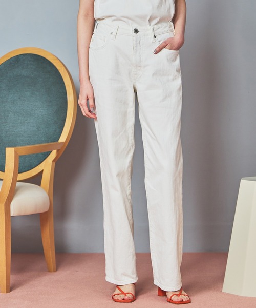 SOMETHING(サムシング)の「SOMETHING ELSA NOUVEAU STRAIGHT/ストレートデニムパンツ(デニムパンツ・レディース・インディゴブルー/ライトインディゴブルー/ブルー/ホワイト・26/28/29/31/27/30)」の14枚目の写真
