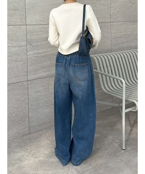 LILY BROWN（リリーブラウン）の「【WEB限定00サイズ】ワイドレッグイージーデニムパンツ（デニムパンツ・レディース・ブラック/ブルー/レッド・0/1）」の22枚目の写真