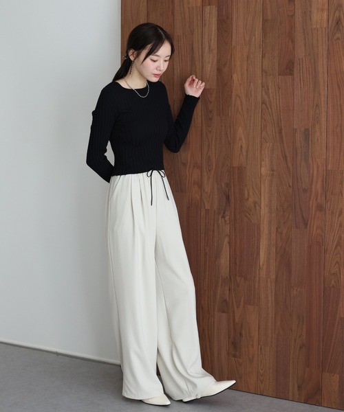J by blue(ジェイバイブルー)の「ショートリブニット(ニット/セーター・レディース・ブラック/グリーン/グレー・MEDIUM)」の8枚目の写真