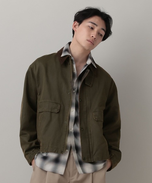 RAGEBLUE（レイジブルー）の「Vintage Hunting Jacket/ヴィンテージ加工ハンティングジャケット（ブルゾン・メンズ・グレー/ダークブラウン/ブラック/オリーブ・LARGE/MEDIUM）」の4枚目の写真