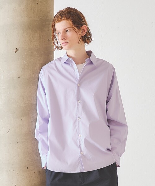 ABAHOUSE（アバハウス）の「ストレッチコットン レギュラーカラー リラックスシャツ / オーバーサイズ（シャツ/ブラウス・メンズ・ブラック/ブルー系その他/その他1/ホワイト/グレー系その他2・44/48/46）」の20枚目の写真