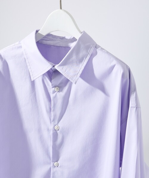 ABAHOUSE（アバハウス）の「ストレッチコットン レギュラーカラー リラックスシャツ / オーバーサイズ（シャツ/ブラウス・メンズ・ブラック/ブルー系その他/その他1/ホワイト/グレー系その他2・44/48/46）」の7枚目の写真