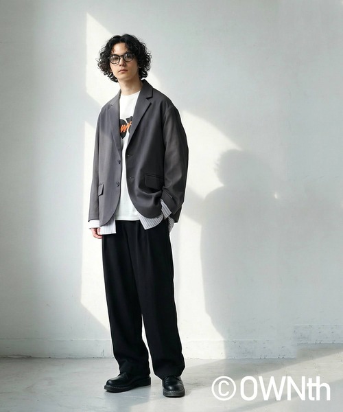 antiqua(アンティカ)の「テーラードカラー ジャケット(テーラードジャケット・レディース・ブラック/グレー・ONESIZE)」の21枚目の写真