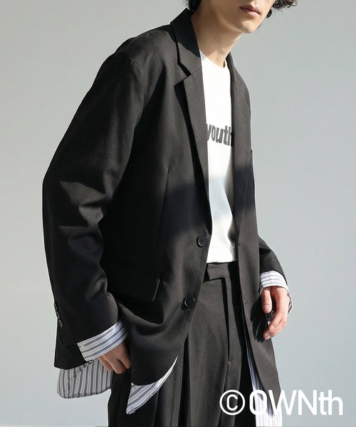 antiqua(アンティカ)の「テーラードカラー ジャケット(テーラードジャケット・レディース・ブラック/グレー・ONESIZE)」の8枚目の写真