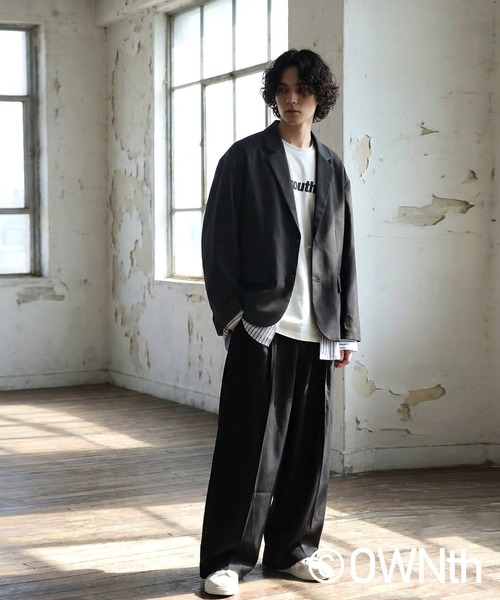 antiqua(アンティカ)の「テーラードカラー ジャケット(テーラードジャケット・レディース・ブラック/グレー・ONESIZE)」の9枚目の写真