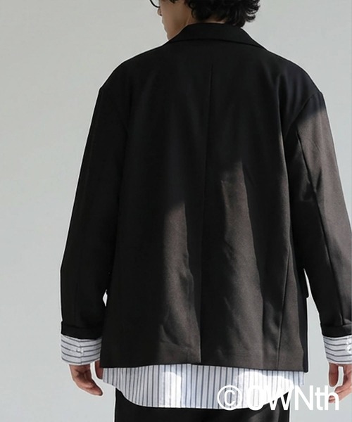 antiqua(アンティカ)の「テーラードカラー ジャケット(テーラードジャケット・レディース・ブラック/グレー・ONESIZE)」の10枚目の写真