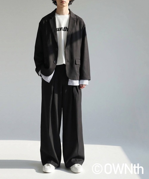 antiqua(アンティカ)の「テーラードカラー ジャケット(テーラードジャケット・レディース・ブラック/グレー・ONESIZE)」の11枚目の写真