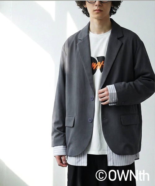 antiqua(アンティカ)の「テーラードカラー ジャケット(テーラードジャケット・レディース・ブラック/グレー・ONESIZE)」の18枚目の写真