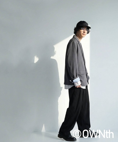 antiqua(アンティカ)の「テーラードカラー ジャケット(テーラードジャケット・レディース・ブラック/グレー・ONESIZE)」の19枚目の写真