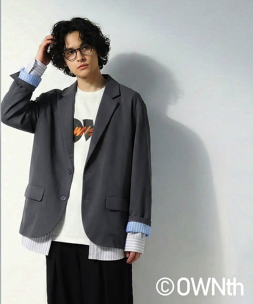 antiqua(アンティカ)の「テーラードカラー ジャケット(テーラードジャケット・レディース・ブラック/グレー・ONESIZE)」の20枚目の写真