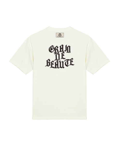 GRAIN DE BEAUTE（グランデボーテ）の「BACK LOGO T-SHIRT 01 [BEIGE]（Tシャツ/カットソー・レディース・ベージュ・M/L/XL/S）」の3枚目の写真