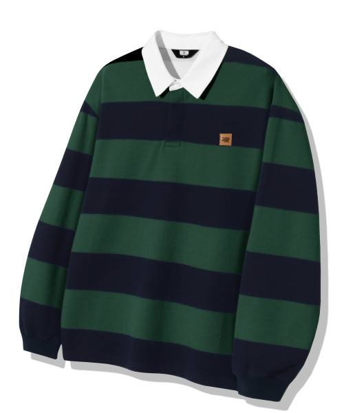 TRILLION(トリリオン)の「ストライプ92スターグラフィックラグビーポロシャツ_グリーン(ポロシャツ・メンズ・その他・M/L/XL)」の3枚目の写真