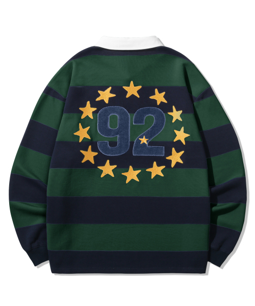 TRILLION(トリリオン)の「ストライプ92スターグラフィックラグビーポロシャツ_グリーン(ポロシャツ・メンズ・その他・M/L/XL)」の5枚目の写真