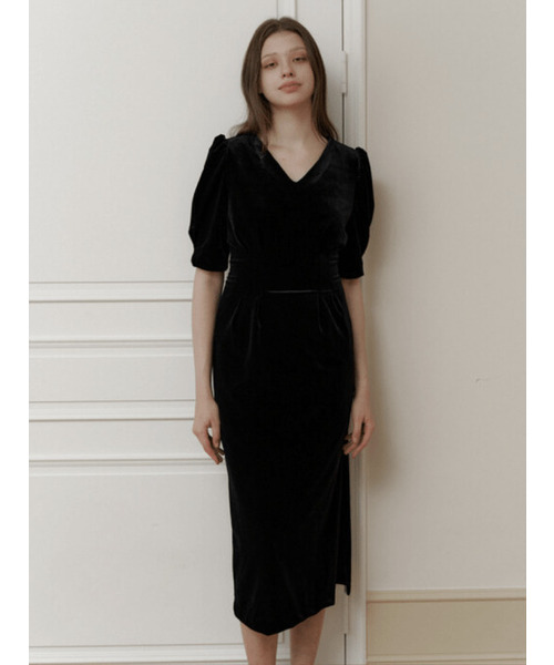 KINDABABY(カインダベイビー)の「classy black velvet long dress(ワンピース・レディース・ブラック・FREE)」の4枚目の写真