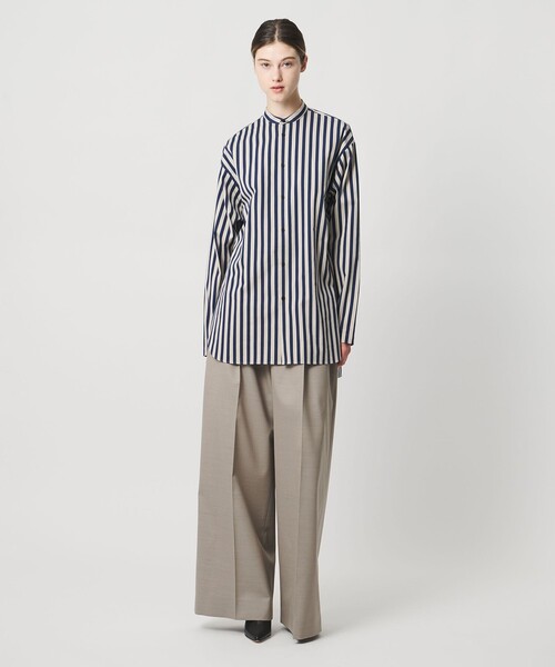 LOEFF(ロエフ)の「<LOEFF>ストライプ オーバーサイズ シャツ(シャツ/ブラウス・レディース・ネイビー/ケリーグリーン・0/1)」の6枚目の写真