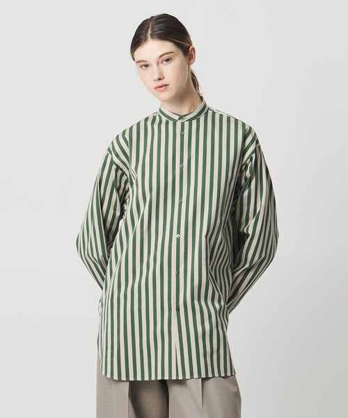 LOEFF(ロエフ)の「<LOEFF>ストライプ オーバーサイズ シャツ(シャツ/ブラウス・レディース・ネイビー/ケリーグリーン・0/1)」の7枚目の写真