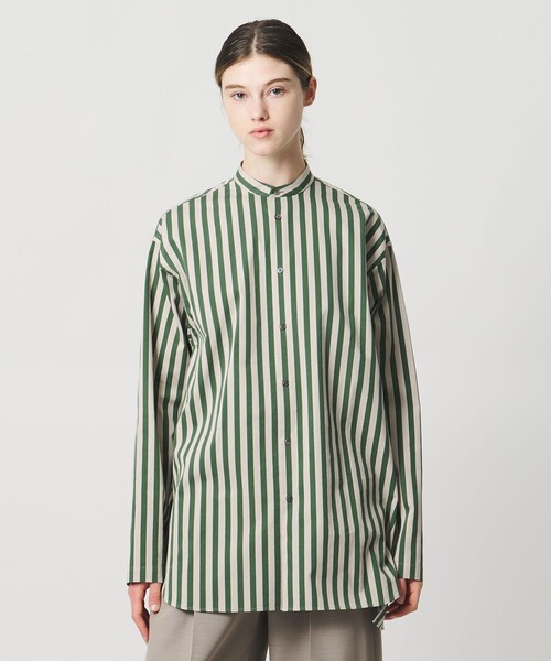 LOEFF(ロエフ)の「<LOEFF>ストライプ オーバーサイズ シャツ(シャツ/ブラウス・レディース・ネイビー/ケリーグリーン・0/1)」の8枚目の写真