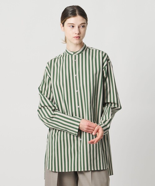LOEFF(ロエフ)の「<LOEFF>ストライプ オーバーサイズ シャツ(シャツ/ブラウス・レディース・ネイビー/ケリーグリーン・0/1)」の9枚目の写真