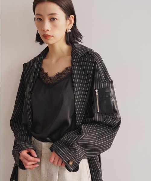 AIC.（エーアイシー）の「ランジェリースリットキャミソール（キャミソール・レディース・アイボリー/ブラック・FREE）」の22枚目の写真