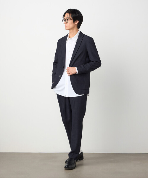 COMME CA ISM(コムサイズム)の「【セットアップ対応】デニムライクストレッチ テーラードジャケット(スーツジャケット・メンズ・ネイビー/ブラック・LARGE/MEDIUM/SMALL)」の3枚目の写真