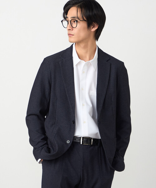 COMME CA ISM(コムサイズム)の「【セットアップ対応】デニムライクストレッチ テーラードジャケット(スーツジャケット・メンズ・ネイビー/ブラック・LARGE/MEDIUM/SMALL)」の6枚目の写真