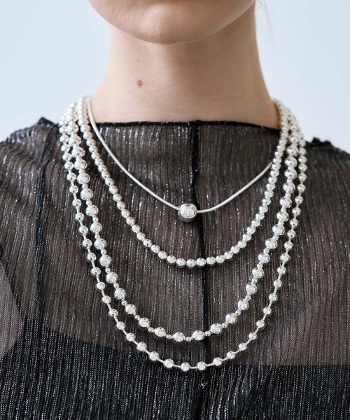 HARE（ハレ）の「2Pボールタレンネックレス(HARE)（ネックレス・レディース・シルバー・FREE）」の10枚目の写真