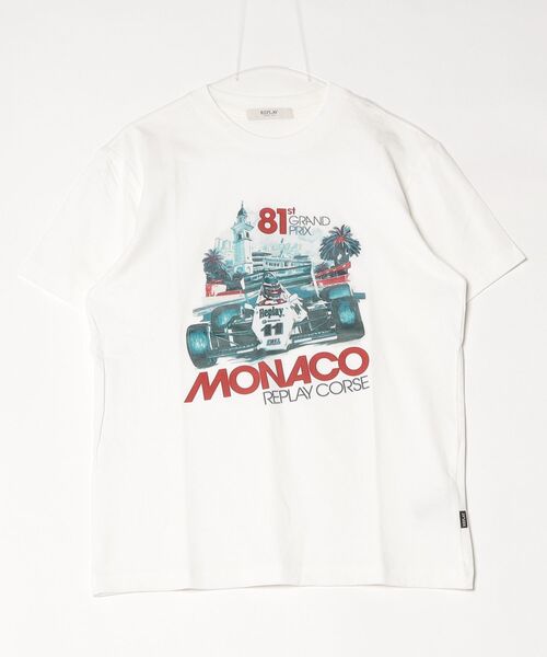 REPLAY(リプレイ)の「ベーシックジャージーMONACO Tシャツ(Tシャツ/カットソー・メンズ・ホワイト・X-LARGE/LARGE/SMALL/MEDIUM)」の1枚目の写真