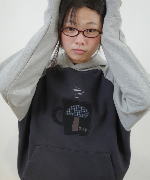 Mushroom Soup Hoodie — худи с принтом 'Грибной суп' (navy)
