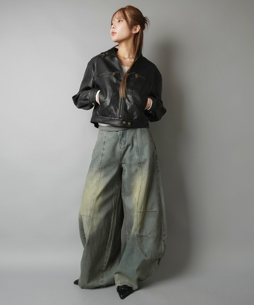 SPINNS（スピンズ）の「春コーデの主役に☆コンパクトシルエットシングルライダースジャケット（ライダースジャケット・レディース・ブラック・ONESIZE）」の19枚目の写真