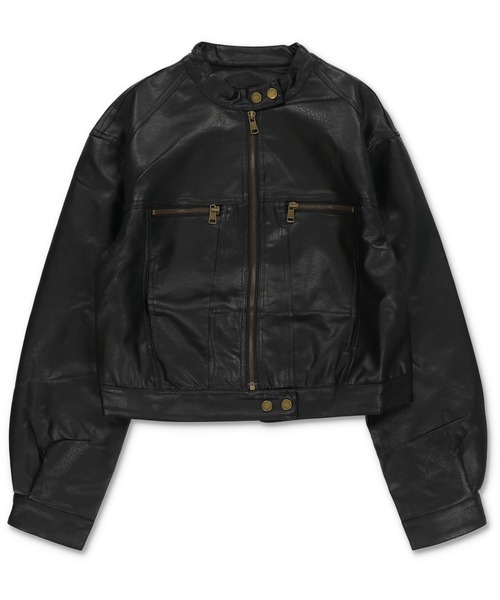 SPINNS（スピンズ）の「春コーデの主役に☆コンパクトシルエットシングルライダースジャケット（ライダースジャケット・レディース・ブラック・ONESIZE）」の10枚目の写真