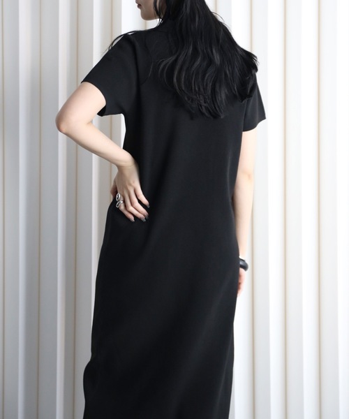 YENNA(イェンナ)の「【YENNA】ワンポイントロゴ刺繍 ポロニットワンピース(ワンピース・レディース・アイボリー/ブラック/ネイビー・FREE)」の16枚目の写真