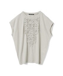 mizuiroind | mizuiro ind フレンチスリーブフリルプルオーバー(Tシャツ/カットソー)