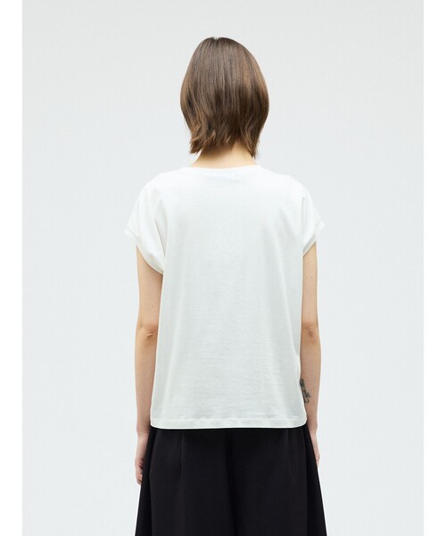 mizuiroind(ミズイロインド)の「mizuiro ind フレンチスリーブフリルプルオーバー(Tシャツ/カットソー・レディース・ブラック/ライトブルー/オフホワイト/キナリ/ダークブラウン/ライトグレー・FREE)」の16枚目の写真