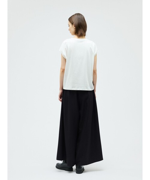 mizuiroind(ミズイロインド)の「mizuiro ind フレンチスリーブフリルプルオーバー(Tシャツ/カットソー・レディース・ブラック/ライトブルー/オフホワイト/キナリ/ダークブラウン/ライトグレー・FREE)」の20枚目の写真