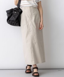 スラブツイルストレッチ Iライン スカート