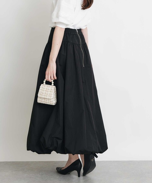 PICCIN PERLA(ピッチンペルラ)の「バックジップバルーンスカート(スカート・レディース・ブラック・M)」の1枚目の写真