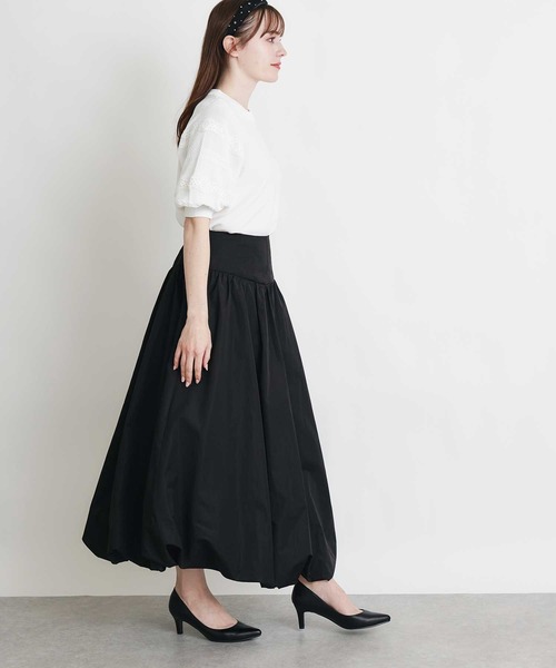 PICCIN PERLA(ピッチンペルラ)の「バックジップバルーンスカート(スカート・レディース・ブラック・M)」の9枚目の写真